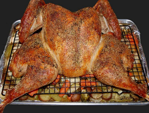 thanksgiving turkey (spatchcock style), stock and gravy