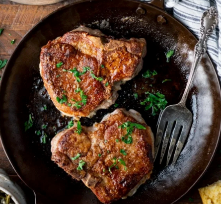 simple pan fried pork chops