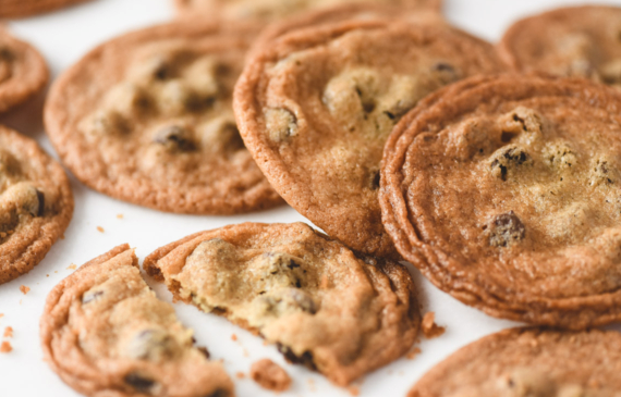 crispy-thin chocolate chip cookies