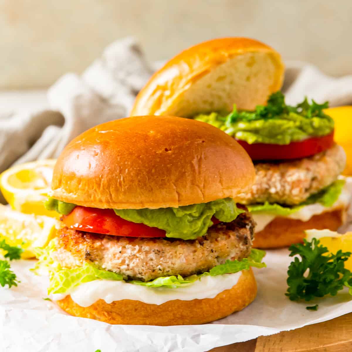 the salmon burger